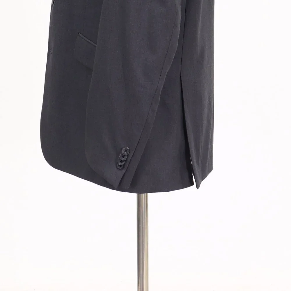 Kenneth Cole 46R Gray Solid 2-Button Sport Coat Blazer Jacket W033